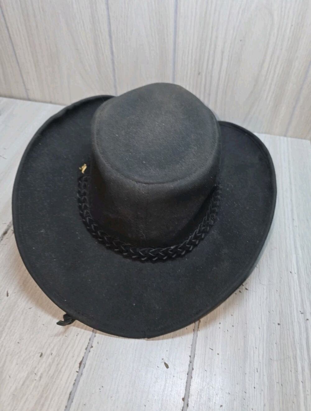 KAKADU Traders Australia Black Hat 2H09 Size XXL Leather Braided Band